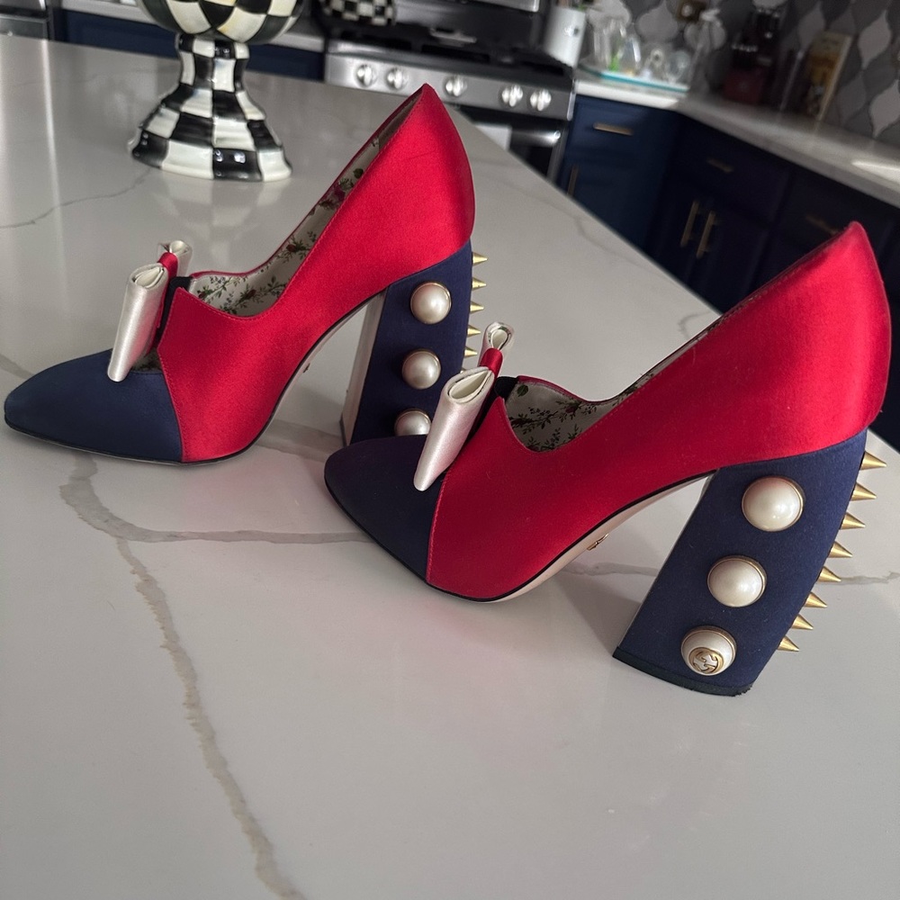 Gucci Luna studded heels